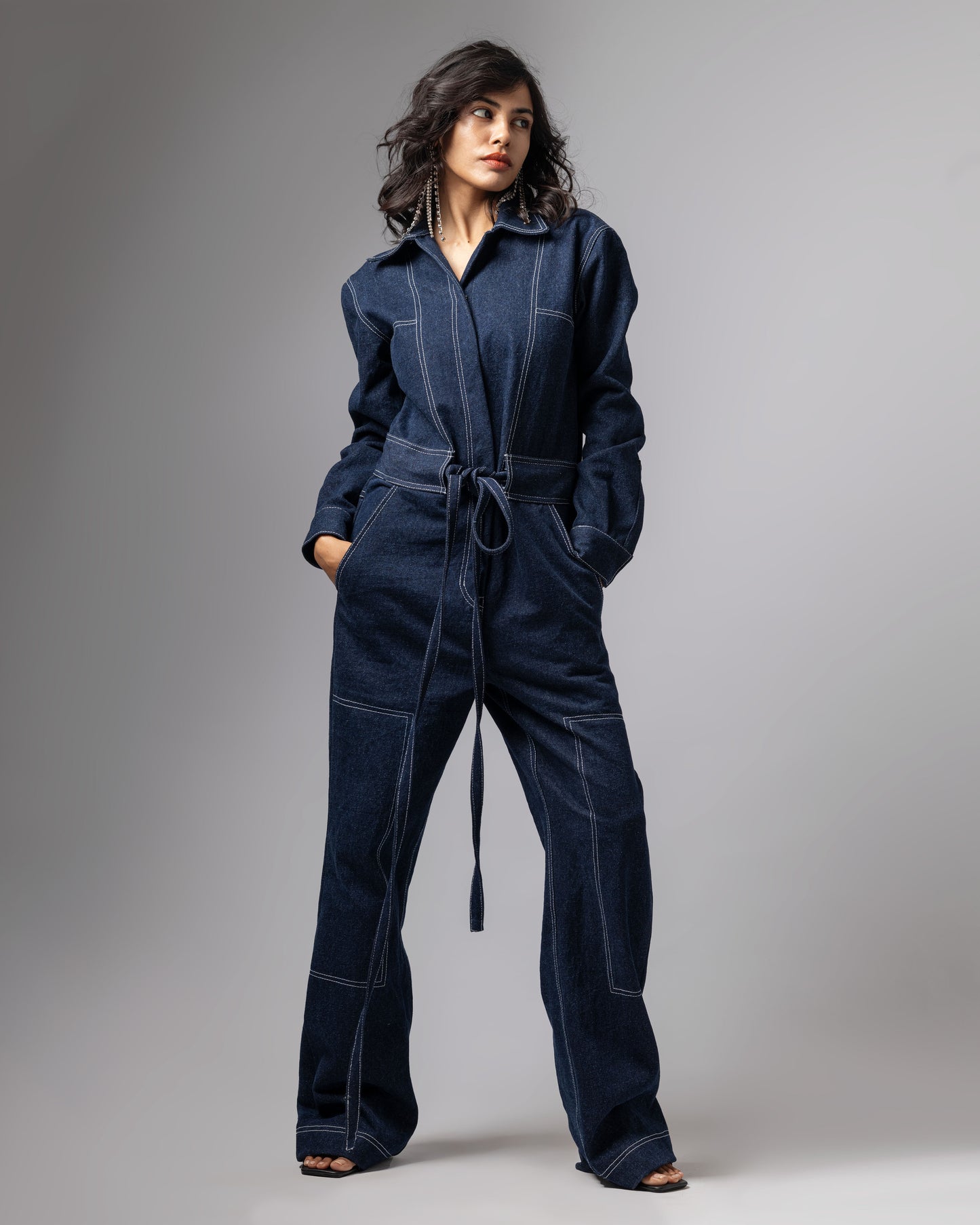 AZURINE DENIM JUMPSUIT
