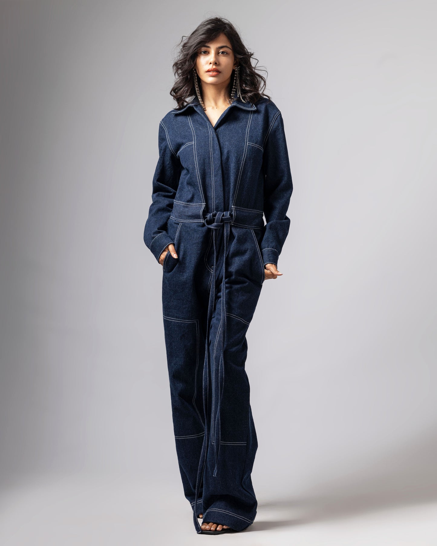 AZURINE DENIM JUMPSUIT