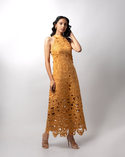ZINNIA HALTERNECK DRESS